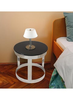 Stainless Steel Side Table with Glass Top  50x65x65cm - pzsku/ZF520EF9EB456DA158E3EZ/45/_/1715801708/321df831-f7e3-4a98-831c-9aa7aecddd9b