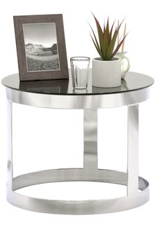 Stainless Steel Side Table with Glass Top  50x65x65cm - pzsku/ZF520EF9EB456DA158E3EZ/45/_/1740563961/2f9bd105-7679-4c76-aa41-d0a0f41014dd