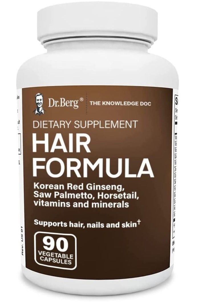 Dr.Berg - All in one hair growth vitamins for men and women hair supplement for hair loss 90 veg capsules - Image 1