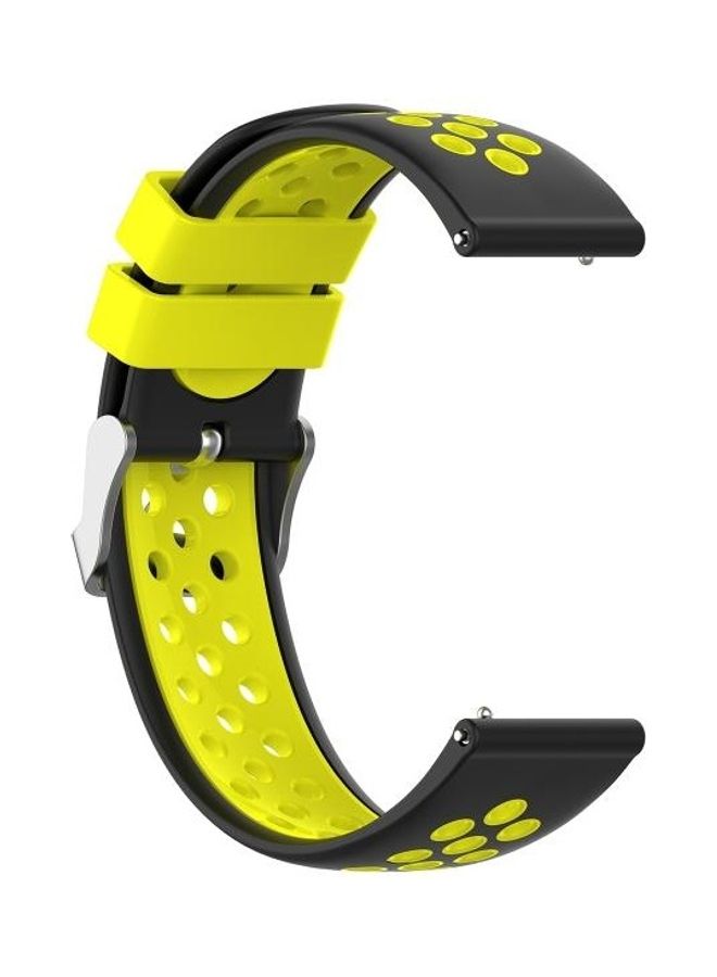 إسكدنيا Replacement Strap for Huawei Watch 3/3 Pro 22mm Black/Yellow - Image 3