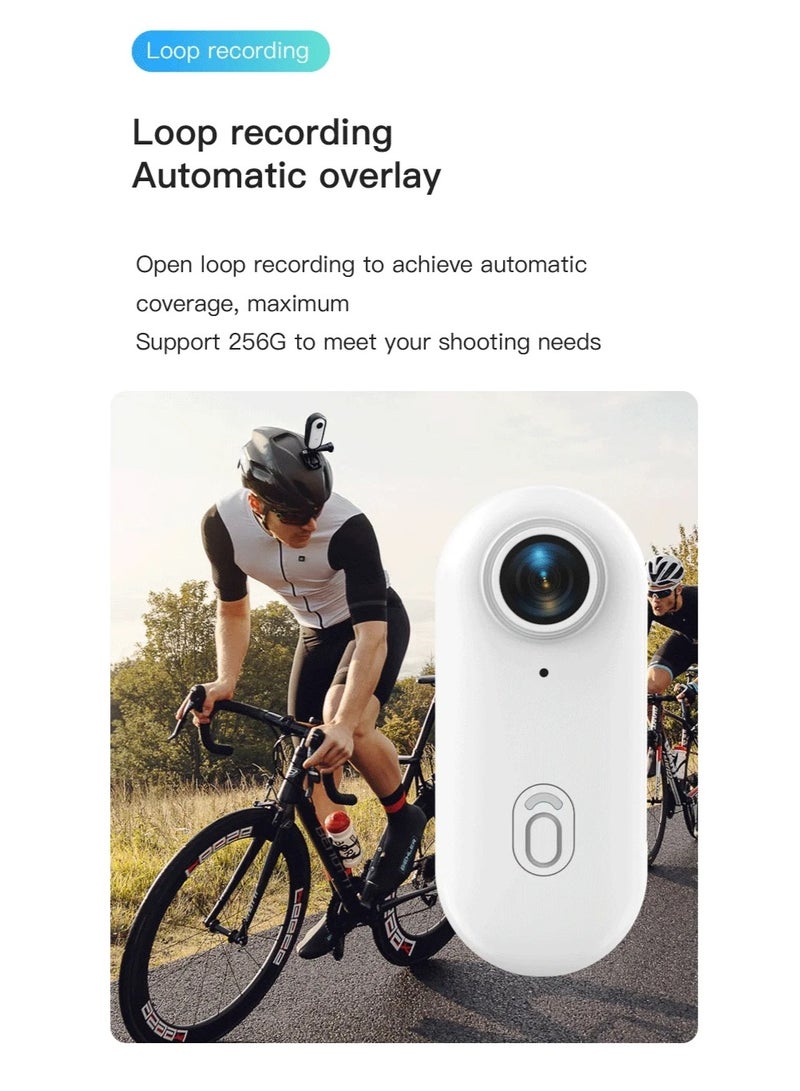 1080P Full HD WiFi Mini Sports Action Camera with Magnetic Back Clip - Portable Wearable Body Cam for Vlogging, Cycling, and Outdoor Adventures - H.264 Video Recording - Image 3