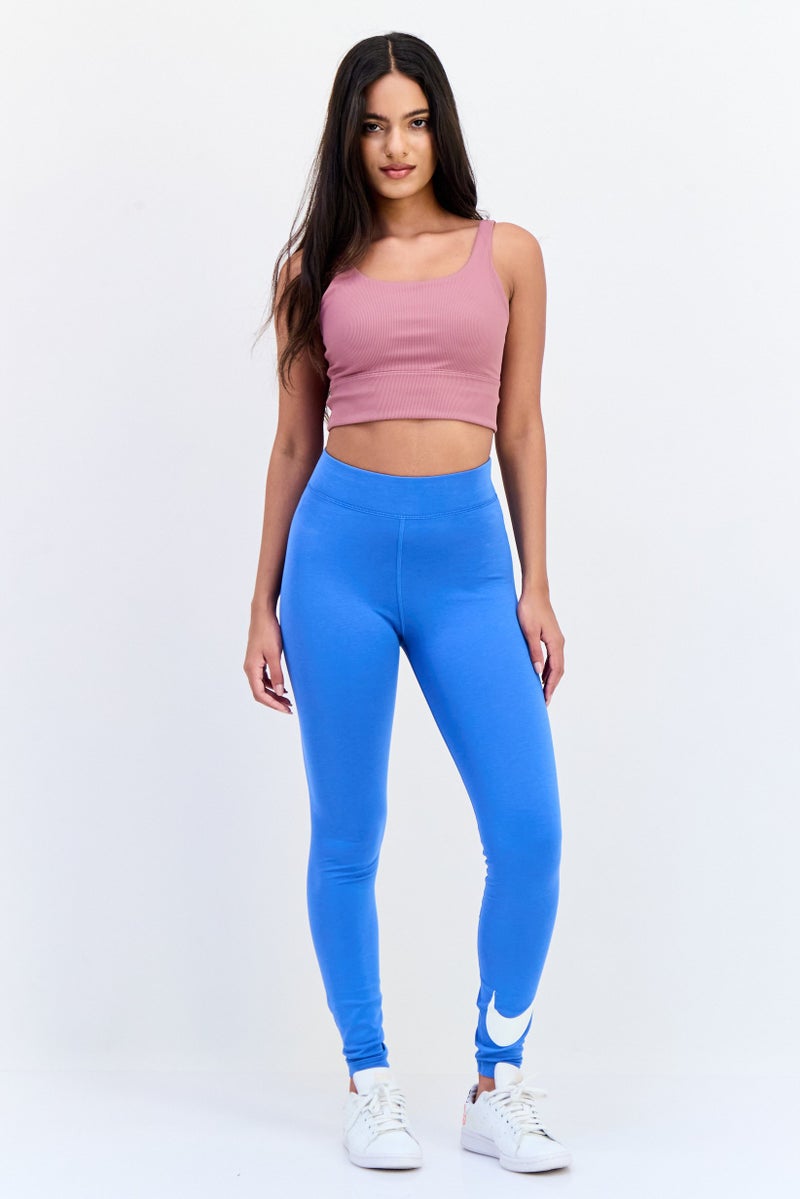 Nike Women Tight Fit Brand Logo Outdoor Tights, Light Blue - Image 2