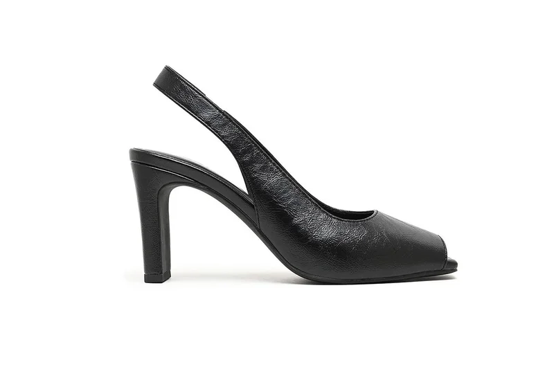 Cuple slingback high-heeled open toe shoe