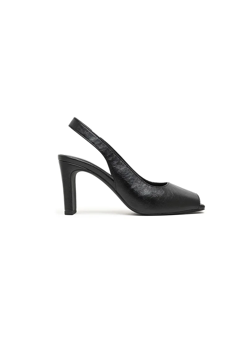 Cuple slingback high-heeled open toe shoe