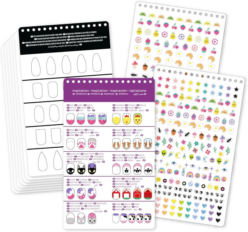 Crayola Nail Design Portfolio – 30-Page Creative Activity Book with Stickers | DIY Nail Art Sketch & Design Set for Girls Ages 8+ | Fashion & Art Fun - Image 3