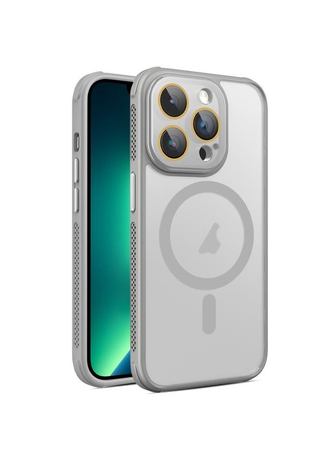 اس-توب جراب لهاتف iPhone 13 Pro Max مصنوع من جلد جانبي مبرد مغناطيسي من MagSafe مع غشاء عدسة - Image 1