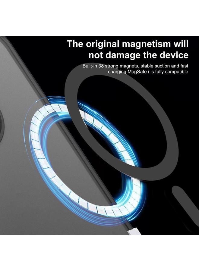 اس-توب جراب لهاتف iPhone 13 Pro Max مصنوع من جلد جانبي مبرد مغناطيسي من MagSafe مع غشاء عدسة - Image 5