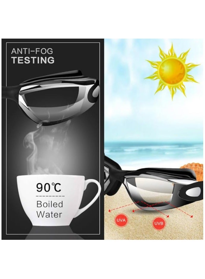 Fanski Swim Goggles Swimming Goggles No Leaking with Nose Clip, Earplugs, Swim Cap and Case - Image 4