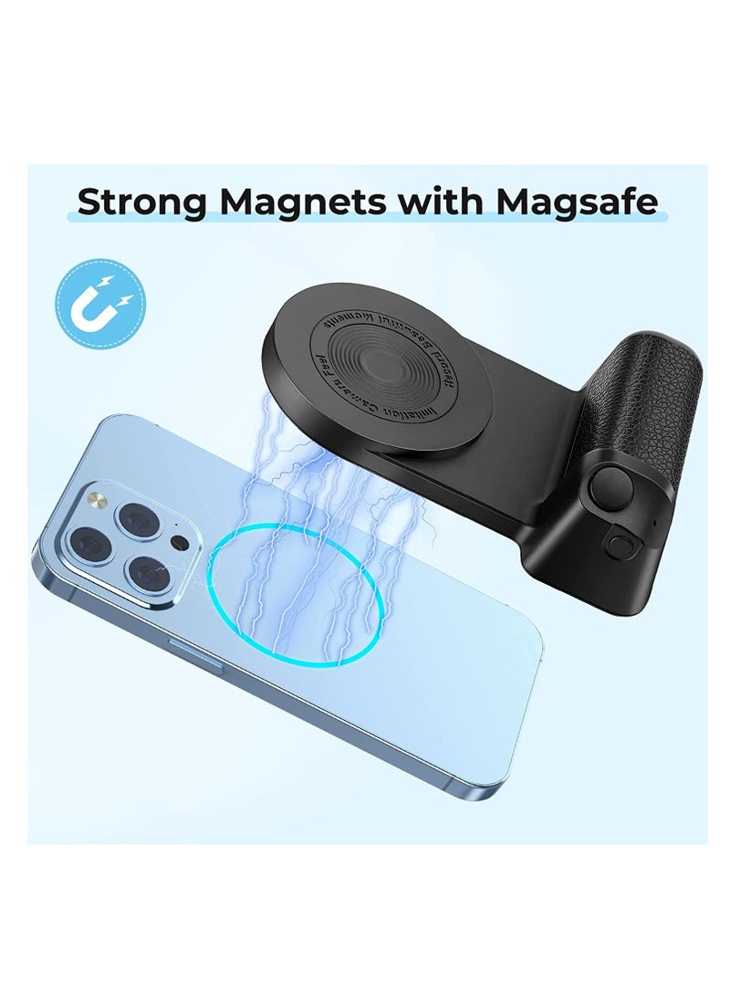 Generic - Magnetic Phone Camera Holder Multifunctional Smartphone Camera Shutter Remote Handle Grip 10W Qi Wireless Charging Stand Bluetooth Remote Control for Video Photo Shooting - Image 1