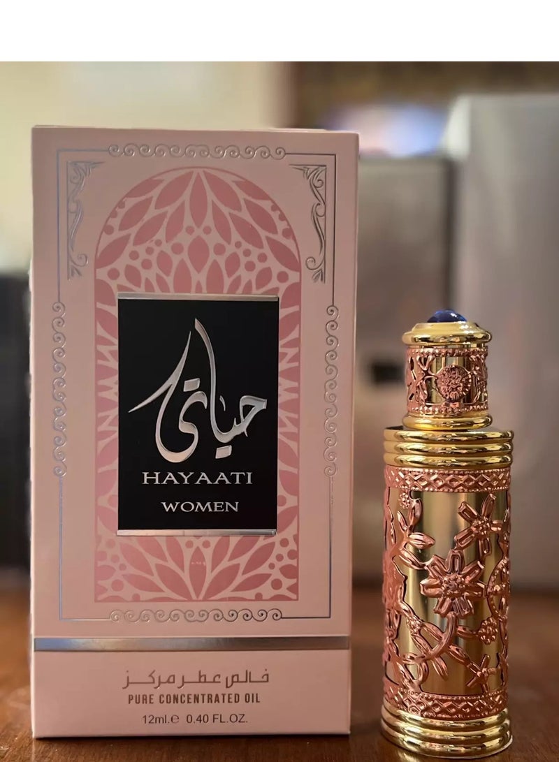Ard Al Zaafaran Hayaati Women Pure Concentrated Oil 12ml - Image 3