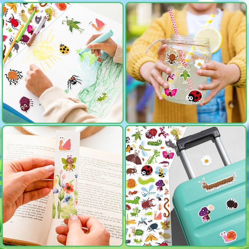 LINAYE 24 Sheets Cute Bug Insect Stickers for Kids, 960 Counts for Scrapbooking,Water Bottles,Envelopes,Laptop Lovely Insect Stickers for Classroom Boys Girls - Image 3