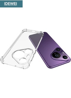 IDEWEI Huawei Pura 70 Pro Case (Not Pura 70), Designed for Huawei Pura 70 Pro Case, Protective Cover with Four Corner Anti-Fall Airbags, Slim Flexible TPU Rubber Soft Silicone Back Cover for HUAWEI Pura 70 Pro (Clear)  - Image 2