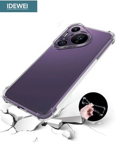IDEWEI Huawei Pura 70 Pro Case (Not Pura 70), Designed for Huawei Pura 70 Pro Case, Protective Cover with Four Corner Anti-Fall Airbags, Slim Flexible TPU Rubber Soft Silicone Back Cover for HUAWEI Pura 70 Pro (Clear)  - Image 3