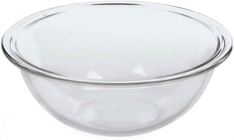 Marinex Glass Bowl Plus 1.5L, Durable Heat-Resistant Borosilicate Mixing & Serving Bowl | Transparent Multi-Purpose Medium Glass Bowl | Microwave, Freezer & Dishwasher Safe - Image 1