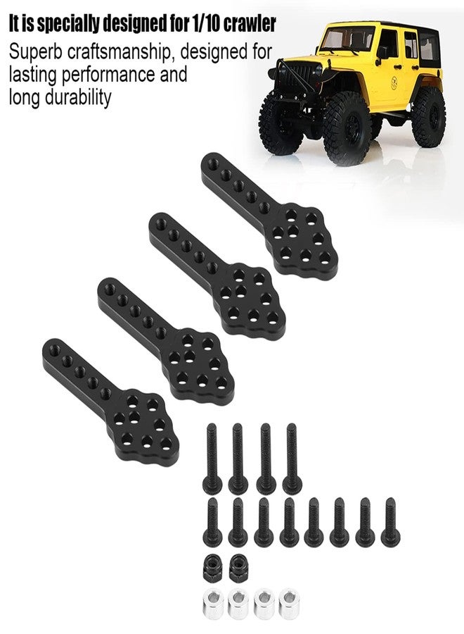 Estink حامل ممتص صدمات سيارة RC، 4 قطع / مجموعة 51 مم / 2 بوصة حامل ممتص صدمات معدني قابل للتعديل لارتفاع نموذج RC قطع غيار استبدال لإصلاح سيارة RC زاحف 1/10 (أسود) - Image 3
