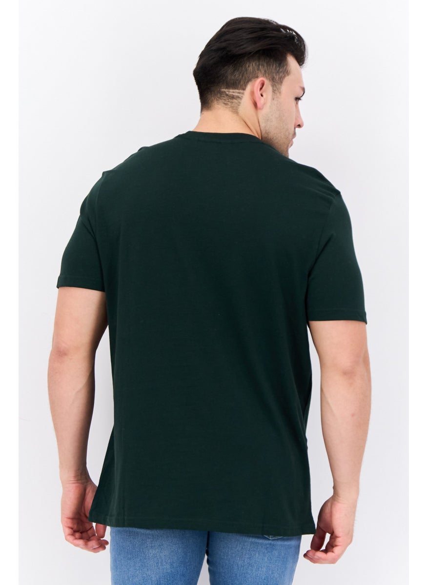Ben Sherman - Men Crew Neck Short Sleeves Brand Logo T-Shirt, Dark Green - Image 1