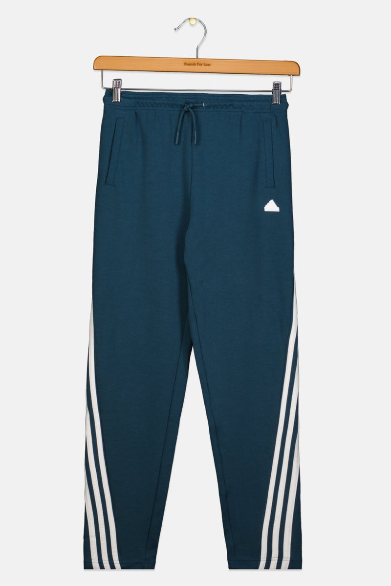 Adidas Kids Boy Drawstring Training Track Pants, Teal - Image 1
