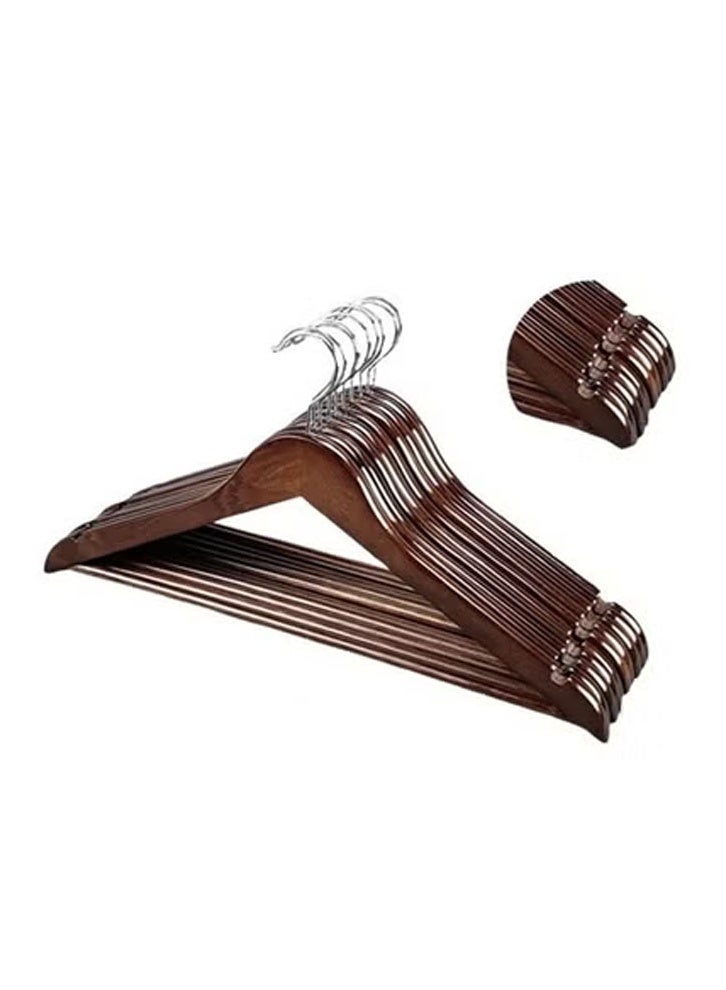 keke Pack of 20 Non-Slip Swivel Hook Wooden Hangers - Image 3