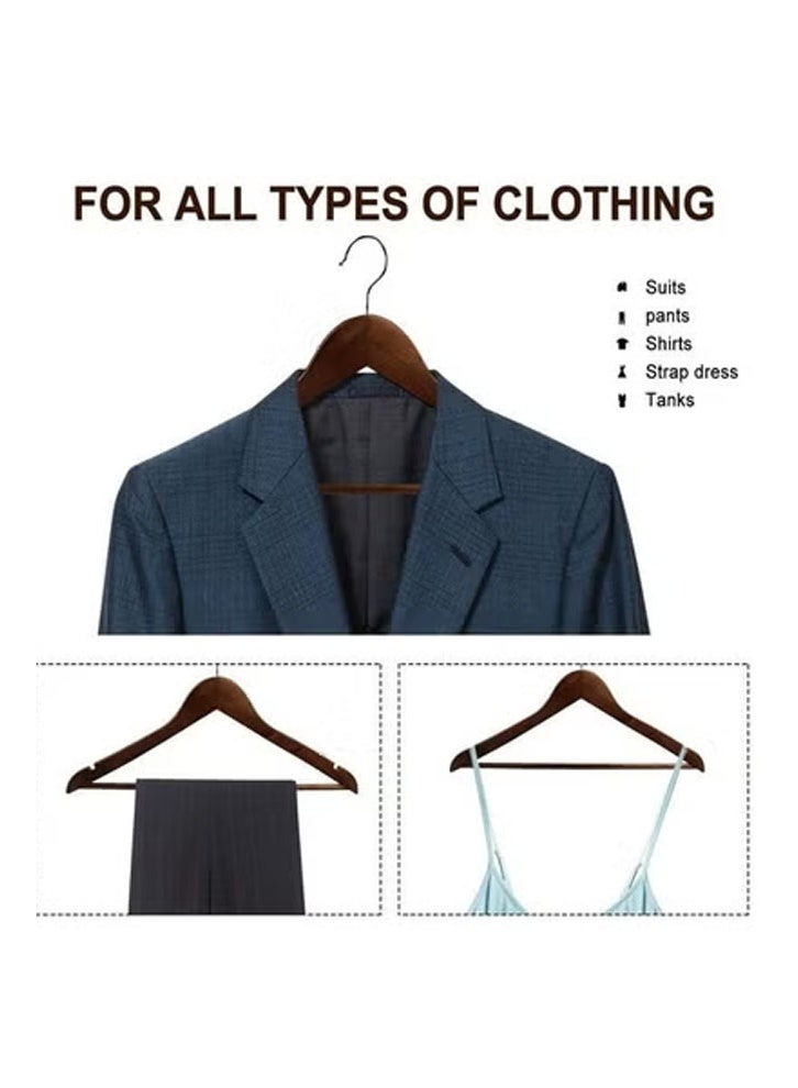 keke Pack of 20 Non-Slip Swivel Hook Wooden Hangers - Image 4