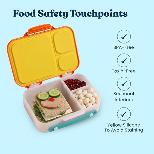 rabitat Munchbee Bento Lunch Box 1000ml | 1+1 Year Brand Warranty | Tiffin Box for School | Lunch Box for Kids Boys & Girls | BPA Free, Leakproof & Durable Bento Design | Mad Eye - Image 2