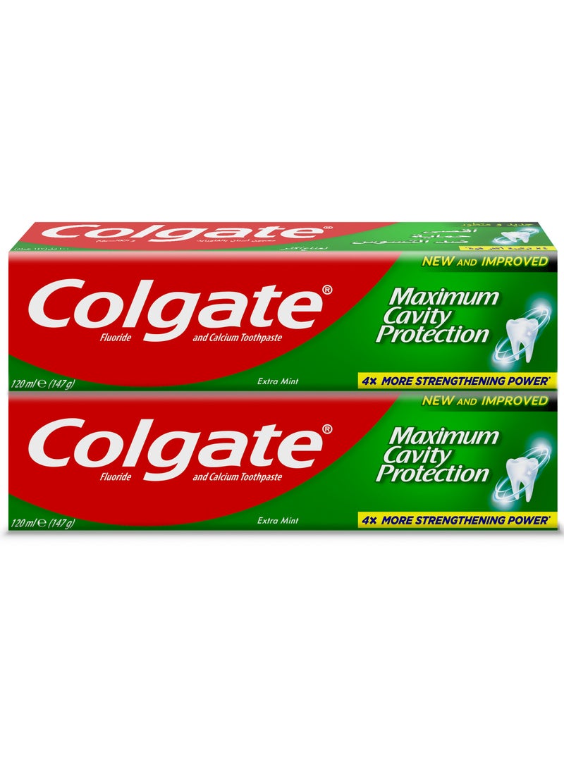 Colgate Toothpaste Cavity Protection Extra Mint  Pack Of 2 