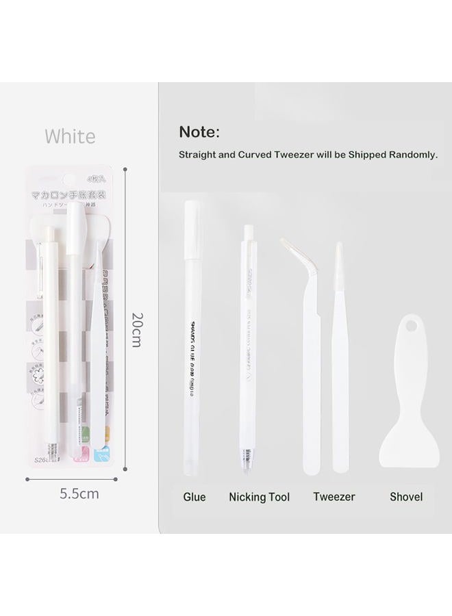 Doraking White Scrapbooking Tools with Glue Tweezer Shovel Cutter Pen for Crafting, Scrapbooking, Card Making, Paper Crafts - Image 5
