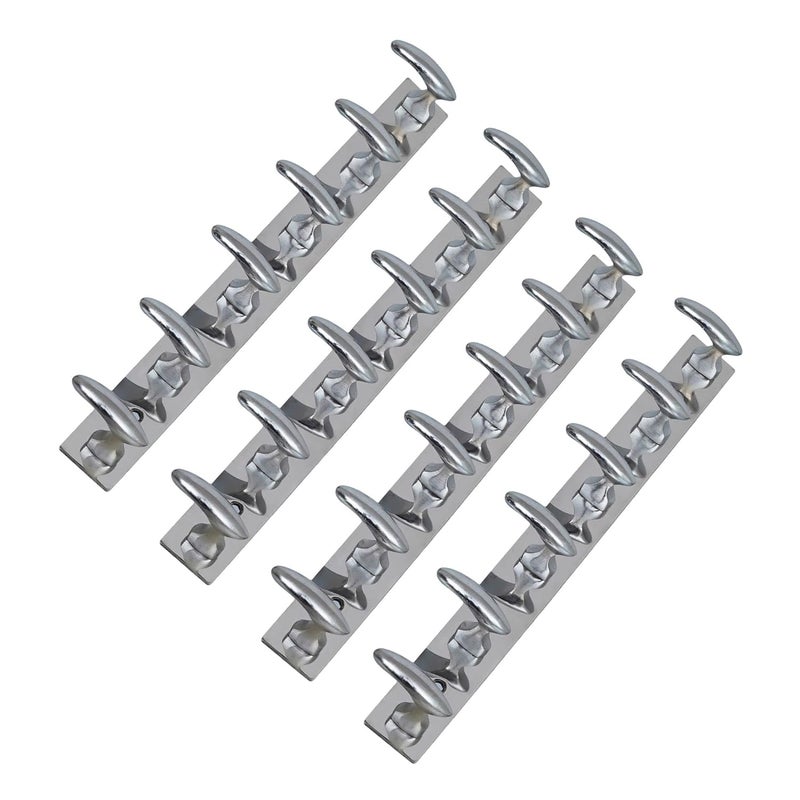 Ingo creation Stainless Steel 6 Pin Exclusive Cloth Hanger Wall Mounted Bathroom Cloth HangerCloth Wall HookDoor Hooks Rail for Hanging KeysClothesTowel Pack of 4 - Image 1