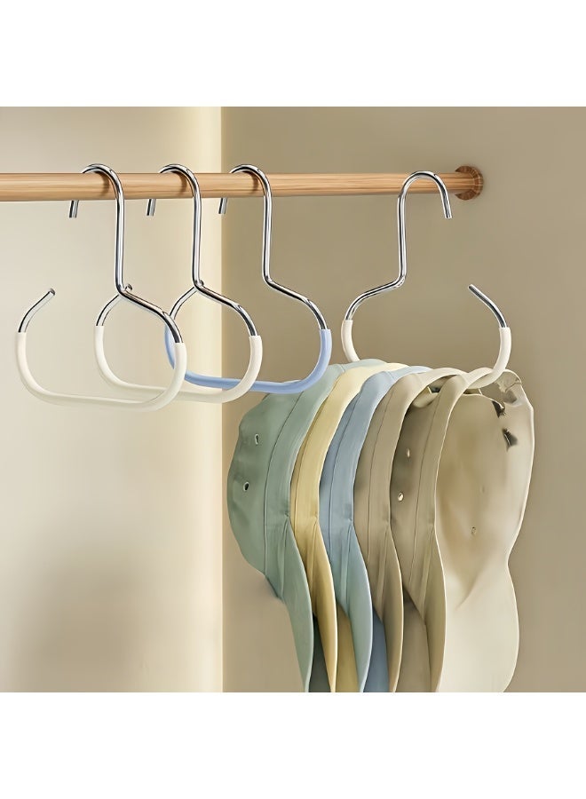 3 قطع من خطافات تخزين القبعات البسيطة، علاقات قبعات من الفولاذ المقاوم للصدأ للخزانة، حامل قبعات البيسبول، منظم للأوشحة والأحزمة وحمالات الصدر، منظم خزانة ملابس موفر للمساحة، لا يتطلب تركيبًا (أبيض) - Image 5