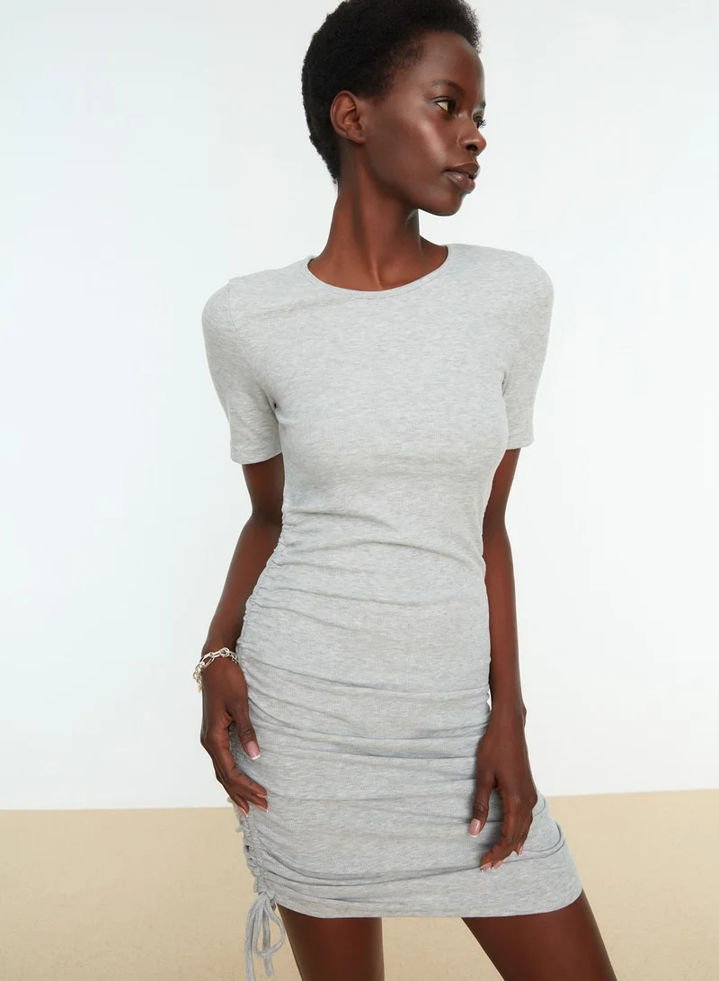 trendyol Ruched Detail Knitted Dress