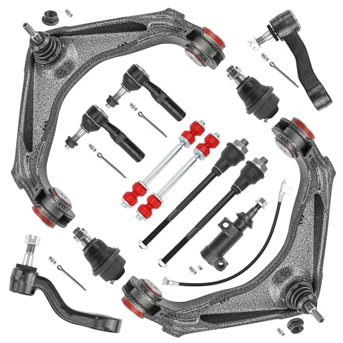 SKUCH 4X4 ACCESSORIES 13PC Front End Suspension Kit for Chevy Silverado GMC Sierra 2500HD 3500HD 1500HD,Suburban,Avalanche,Yukon XL,w/Control Arms K620054,Ball Joints, Tie Rods, Sway Bar Links, Pitman & Idler Arm - Image 1