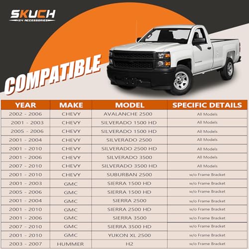 SKUCH 4X4 ACCESSORIES 13PC Front End Suspension Kit for Chevy Silverado GMC Sierra 2500HD 3500HD 1500HD,Suburban,Avalanche,Yukon XL,w/Control Arms K620054,Ball Joints, Tie Rods, Sway Bar Links, Pitman & Idler Arm - Image 2