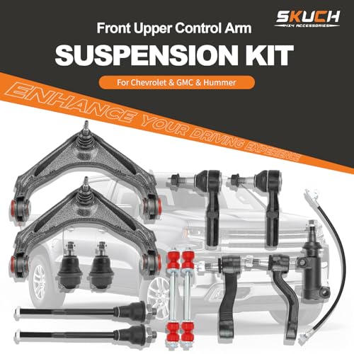 SKUCH 4X4 ACCESSORIES 13PC Front End Suspension Kit for Chevy Silverado GMC Sierra 2500HD 3500HD 1500HD,Suburban,Avalanche,Yukon XL,w/Control Arms K620054,Ball Joints, Tie Rods, Sway Bar Links, Pitman & Idler Arm - Image 3