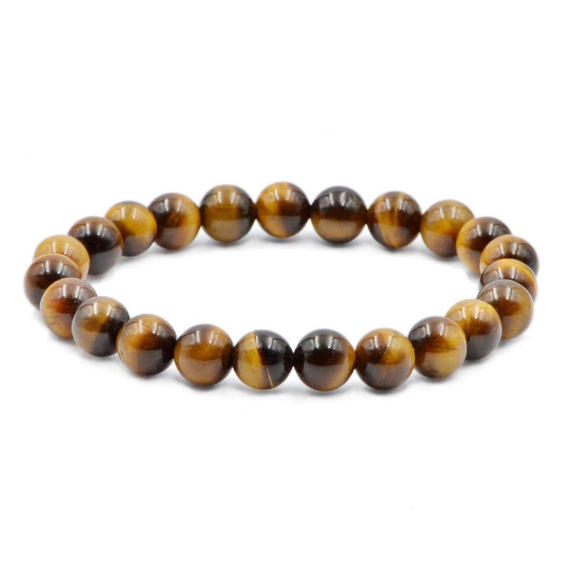 AD Beads Natural Gemstone Round Beads Stretch Bracelet Healing Reiki 8mm Grade A Tiger Eye - Image 2