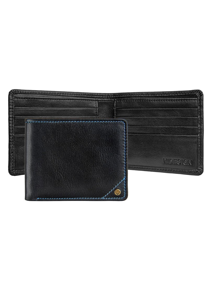 Hidesign - Hidesign ASW Men's Leather Wallet – Slim, Black Bifold Wallet with Multiple Card Slots - Image 1