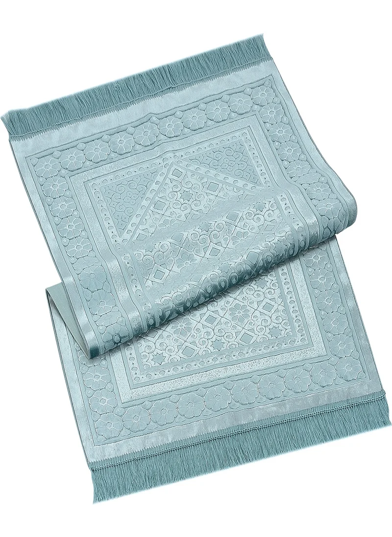 İhvan Kadife İnci Prayer Rug Velvet Pearl - Turquoise