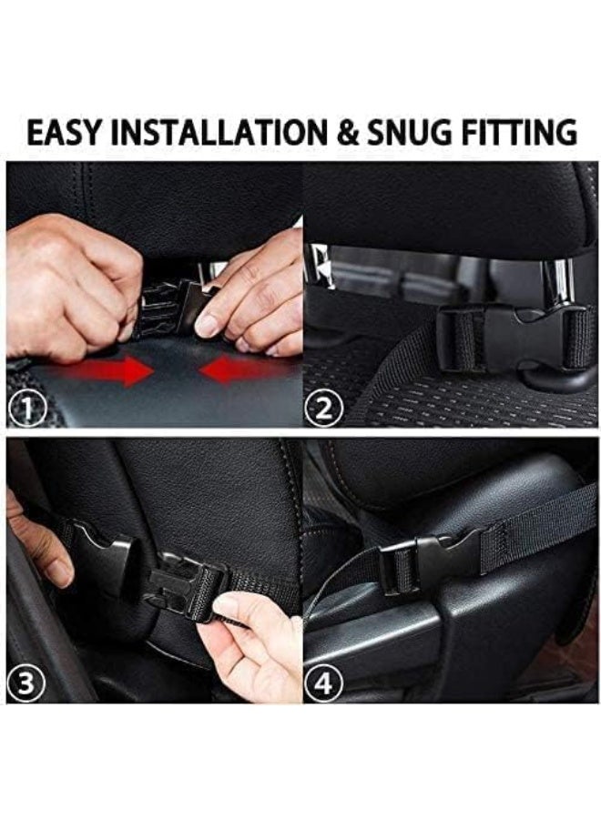 Generic 2 Pack Car Back Seat Storage Organizer with Touch Screen Tablet Holder, Kick Mats Car Seat Back Protectors, 9 Storage Pockets, for Store Bottles, Books, Toys, Snacks, etc - Image 4