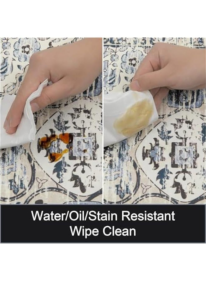 تراسل سجادة مطبخ مضادة للتعب مجموعة من 2 سجادة مطبخ مانعة للانزلاق للأرضية سجادة مطبخ مريحة ومبطنة للمطبخ سجادة مطبخ مريحة ومضادة للتعب سجادة مطبخ من الفوم PVC مقاومة للماء - Image 4