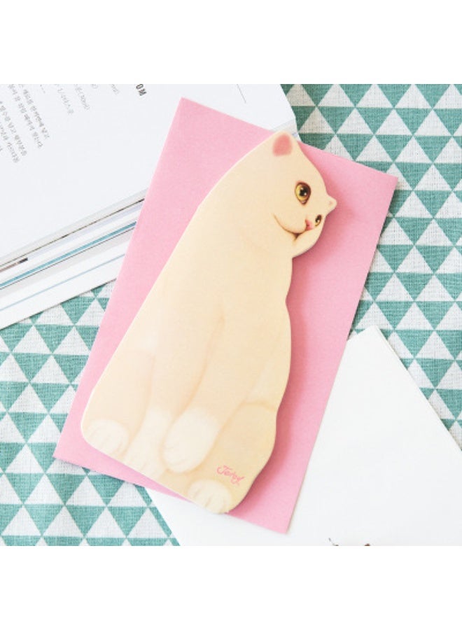 5pcs Cat-Shaped Greeting Cards – Cute Assorted Designs with Pink Envelopes for Birthdays, Thank You Notes & Gift Tags - Image 2