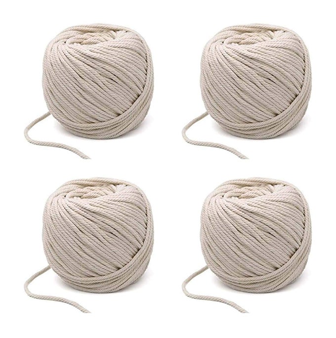 MACRAME CORDROPE FOR CRAFT WORK PLANT HANGER ROPES 2 STRANDPLY MACRAM CORD 2 MM DIAMETER 4 SPOOLS