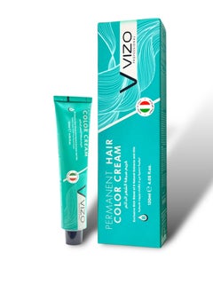 VIZO VIZO Permanent Hair Color Cream No.7.44 Medium Blonde Intense Copper with 20 vol.100ml Oxidizing  - Image 2