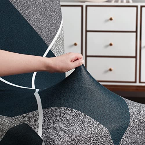 HOKIPO Cover for Dining Chair 2 Seats Elastic Slip Covers (AR-4097-D15*2),Blue - Image 4