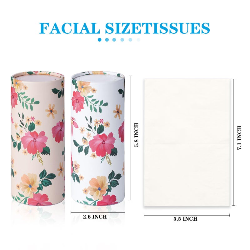 Qofaoye Car Tissues Holder 4 Pack with Facial Tissues Travel Tissue Tubes Box Container Fit for Car Cup Holder Tissues Cylinder Third Generation - Image 3