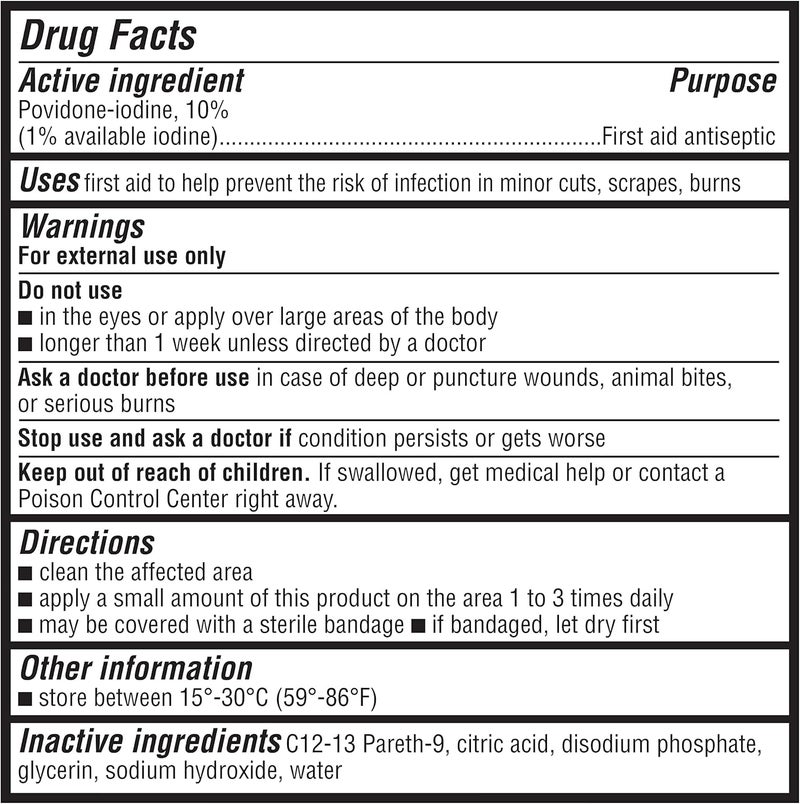 Ççs First Aid Antiseptic 10 Povidone Iodine Solution 8 Fl Oz Pack of 4 - Image 5