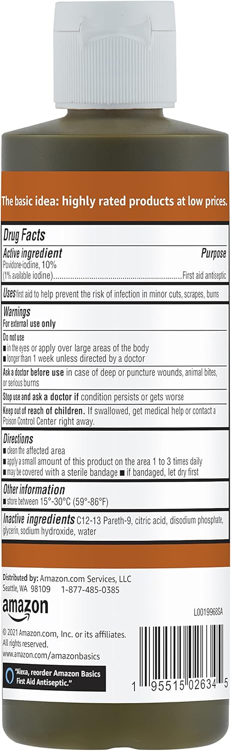 Ççs First Aid Antiseptic 10 Povidone Iodine Solution 8 Fl Oz Pack of 4 - Image 3
