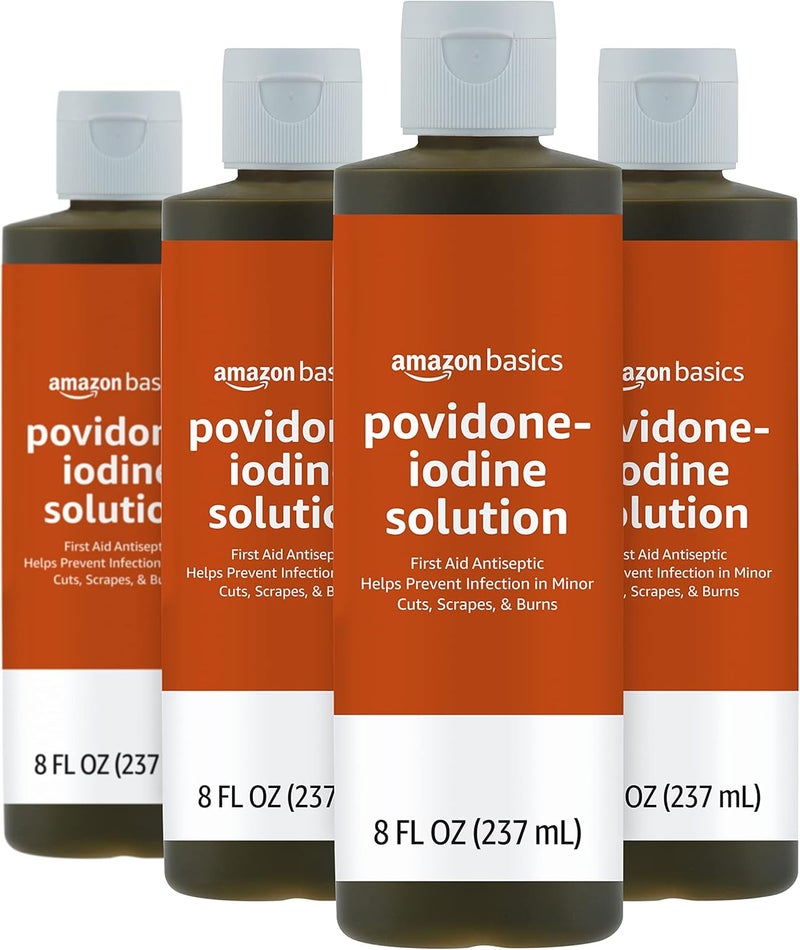 Ççs First Aid Antiseptic 10 Povidone Iodine Solution 8 Fl Oz Pack of 4 - Image 1