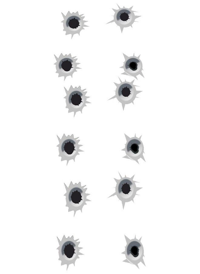 Rogue River Tactical - 12 Fake Bullet Holes Stickers Funny Realistic Auto Decal Bumper Sticker Car Truck - Image 1