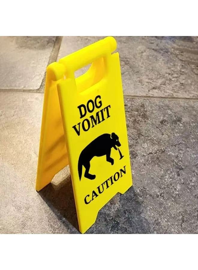 Generic 2 Pack Funny Cat and Dog Vomit Warning Signs Cat Vomiting Signs Creative Pet Supplies (Cats and Dogs)  - Image 3