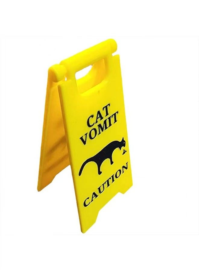 Generic 2 Pack Funny Cat and Dog Vomit Warning Signs Cat Vomiting Signs Creative Pet Supplies (Cats and Dogs)  - Image 1