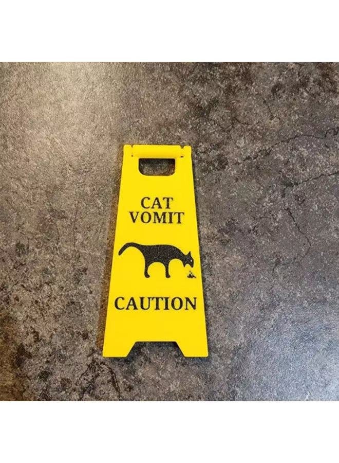 Generic 2 Pack Funny Cat and Dog Vomit Warning Signs Cat Vomiting Signs Creative Pet Supplies (Cats and Dogs)  - Image 2