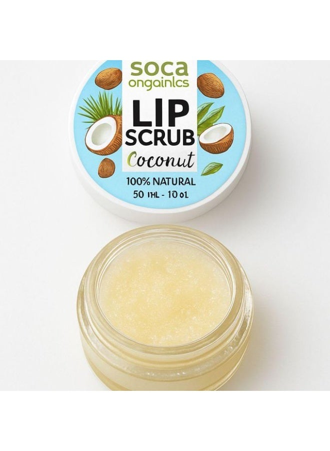 سوكا سكر جوز الهند مقشر الشفاه - 100% طبيعي - 50 مل